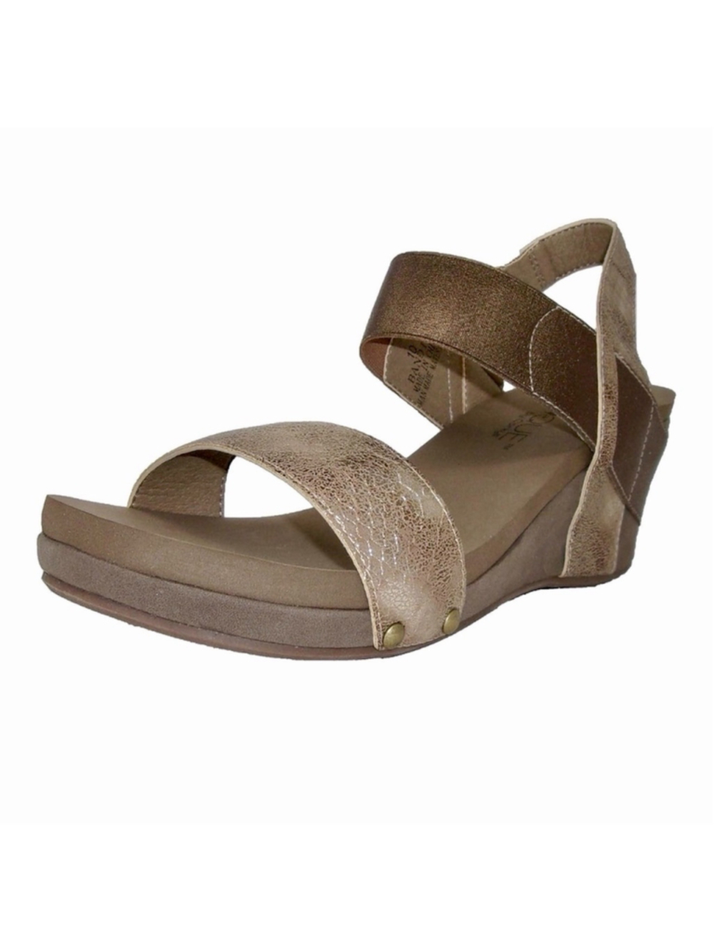 Corkys Bandit Wedge Sandals Women’s Size 10 Bronze & Gold Metallic Comfort Shoes
